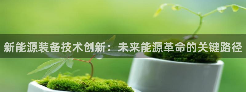 门徒娱乐是不是骗人的:新能源装备技术创新:未来能源革命的关键