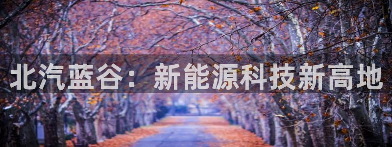 门徒娱乐左5指尖:北汽蓝谷:新能源科技新高地
